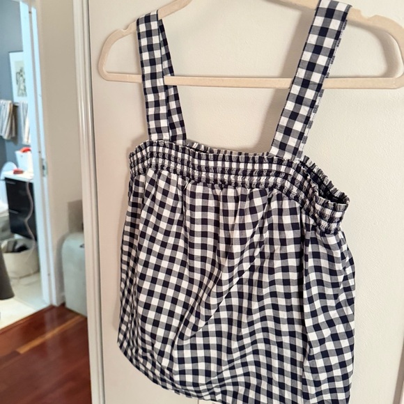J.CREW Black and White Gingham Cotton Tank Top - Picture 6 of 6